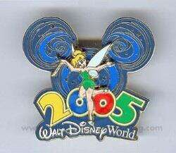 19581 - 2005 Dated Year Pins - 2005 Swirl Mickey Icon Logo (Tinker Bell) - Walt Disney World alternate image