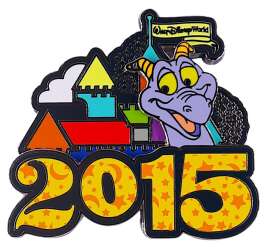 20351 - 2015 Dated Year Pins - 2015 Dated Logo with Figment - Walt Disney World