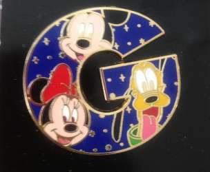 965 - Alphabet Stars Letters - G Mickey, Minnie and Pluto