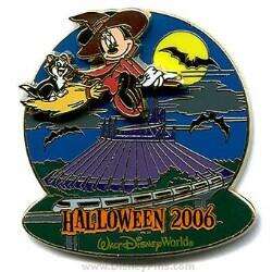 Minnie Mouse and Figaro Over Space Mountain