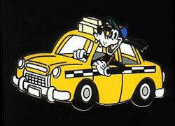 22658 - World Of Disney (NYC) - Goofy Cab Driving a Cab - Disney Store US