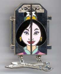 23719 - Journey Through Time Pin Event 2003 - Mulan Hinged Dangle - Walt Disney World