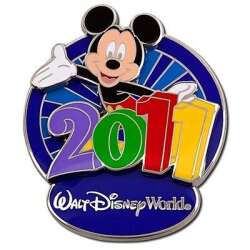26562 - 2011 Dated Year Pins - Mickey Mouse and Blue Rays Logo - Walt Disney World alternate image
