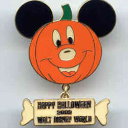 26619 - Halloween 2002 - Halloween 2002 (Mickey Pumpkin) Dangle - Walt Disney World alternate image