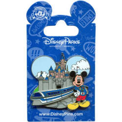 27520 - Mickey Mouse and Monorail with Sleeping Beauty Castle - Disneyland Resort