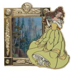 2837 - Beauty and the Beast - Belle Lenticular Magic Mirror Pin