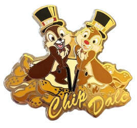 30558 - Standing in peanuts - Chip & Dale with Top Hats and Canes - Disney Store Japan