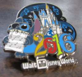 18192 - 2016 Dated Year Pins - Cinderella Castle - Walt Disney World - Stitch - Walt Disney World alternate image