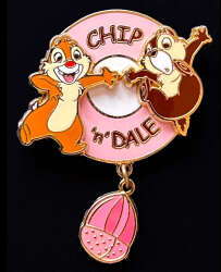 31264 - Chip 'n' Dale - Pink Acorn Dangle - Disney Store Japan