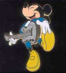 9608 - Mystery Pin Series 2001 - Mickey Mouse Playing Guitar - Disneyland Resort