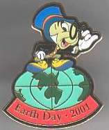 12767 - Earth Day - 2001 - Jiminy Cricket on Globe - Walt Disney World