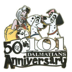 35102 - 101 Dalmatians - 50th Anniversary - Cruella De Vil, Pongo, Perdita and puppy - Walt Disney World