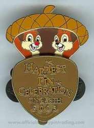 35555 - Happiest Pin Celebration On Earth - Chip & Dale Popping out of an Acorn - Walt Disney World
