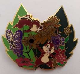 37001 - Chip & Dale Sneezing Among Flowers - Disney Store US