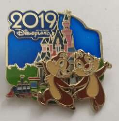37030 - 2019 Dated Year Pins - Chip dale hkdl castle - Hong Kong Disneyland