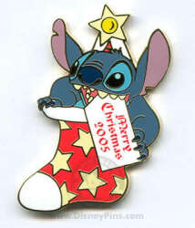 37574 - Merry Christmas 2005 - Pin Pursuit - Stitch Stocking - Walt Disney World