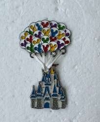 Cinderella’s Castle with Mickey Balloons