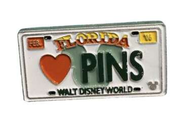 40331 - Cast Lanyard Collection IV - Florida License Plates - Heart (Love) Pins - Walt Disney World alternate image