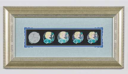 25094 - Heroine Profile - Elsa Pin Progression Artist Proof Framed Pin Set