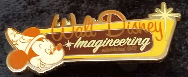 6782 - Retro 1952 Wallet Disney Imagineering Logo - Brown and Yellow - Walt Disney Imagineering