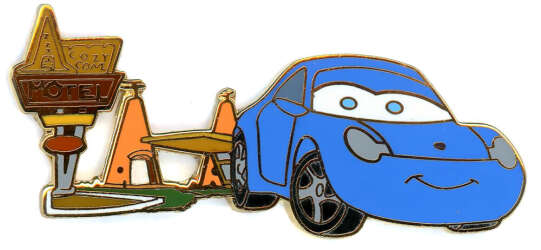 Sally in front of the Cozy Cone Motel