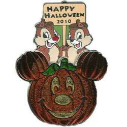 4540 - Halloween 2010 - Chip and Dale w/ Mickey Pumpkin Head - Walt Disney World alternate image