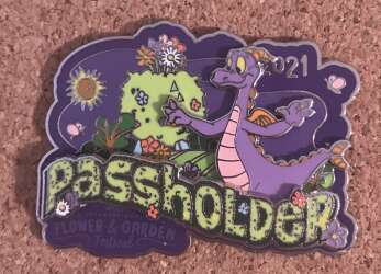 46274 - EPCOT International Flower & Garden Festival 2021 - Figment - Annual Passholder Exclusive - Walt Disney World alternate image