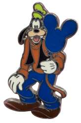 Goofy holding Blue Mickey Head Balloon