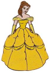 51334 - Princess Glitter Pins - Belle (Beauty and the Beast)