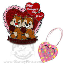 53681 - Happy Valentine's Day 2007 - Cute Characters - Chip and Dale - Walt Disney World