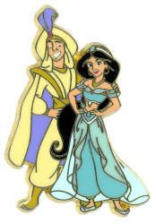 54117 - Aladdin - Prince Ali and Jasmine Standing - Disneyland Resort Paris