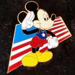 2272 - Mickey's All American Pin Festival 2003 - Lanyard Starter Kit - Mickey ONLY - Disneyland Resort