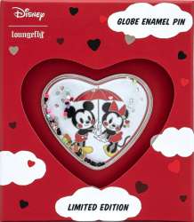 39571 - Loungefly - Collector Box - Disney Mickey & Minnie Mouse Love Confetti Globe Pin - Loungefly alternate image