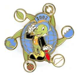 58985 - DLR Cast Member Pin of the Month - Earth Day - Jiminy Cricket Earth Spinner - Disneyland Resort