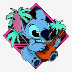60058 - Loungefly - Collector Box - Vaporwave Ukulele Stitch - Loungefly
