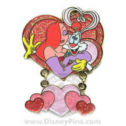 60986 - Valentine's Day - Roger and Jessica Rabbit (Dangle) - Disneyland Resort