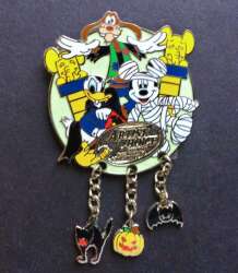 61387 - DCA Artist Choice (POTM) - Haunted Hollywood Dangle - Mickey, Donald and Goofy - Disneyland Resort alternate image
