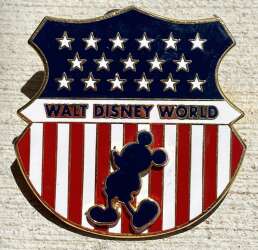 62709 - Patriotic Mickey - Walt Disney World American Flag Shield - Mickey Mouse - Walt Disney World