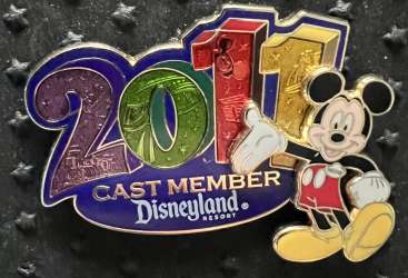 65388 - 2011 Dated Year Pins - Mickey Cast Member - Disneyland Resort