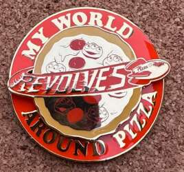 66315 - Disney Flair Collection - Pizza Planet Aliens Disney Flair Set - My World Revolves Around Pizza Spinner ONLY