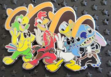 66757 - Fantasy Pin Series: Hollar Design - Stitch Invades: Three Caballeros - Fantasy Unlicensed