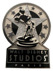 Mickey Statue Logo (Silver Glitter Stars Variant)