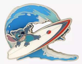 67604 - BoxLunch - Lilo & Stitch - Stitch Surfing Slider - Loungefly