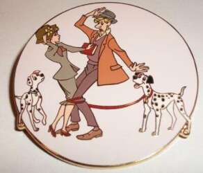 6812 - 101 Dalmatians - Roger and Anita Tangled in Leashes - Disney Auctions alternate image
