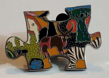 73815 - Animal Kingdom Mural Puzzle Mystery Collection - Middle Left Piece — Ankole-Watusi Cattle - Walt Disney World alternate image