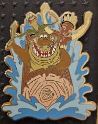 Tiana and Friends Riding Splash Mountain