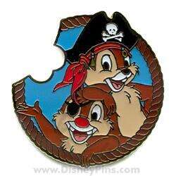 76139 - Mickey's Mystery Pin Machine - Pirate Puzzle Collection - Chip and Dale. - Walt Disney World