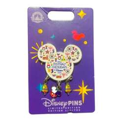 76190 - Disney Festival of Holidays - Mickey Head Icon with Dangles - Disneyland Resort alternate image