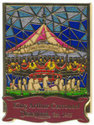76568 - Stained Glass - 2008 Pin of the Month - Cast Exclusive - King Arthur's Carrousel - Disneyland Resort alternate image