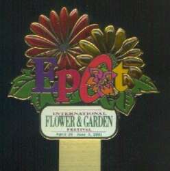 77386 - Epcot International Flower & Garden Festival 2001 - Stained Glass Flowers Pin ONLY - Walt Disney World alternate image